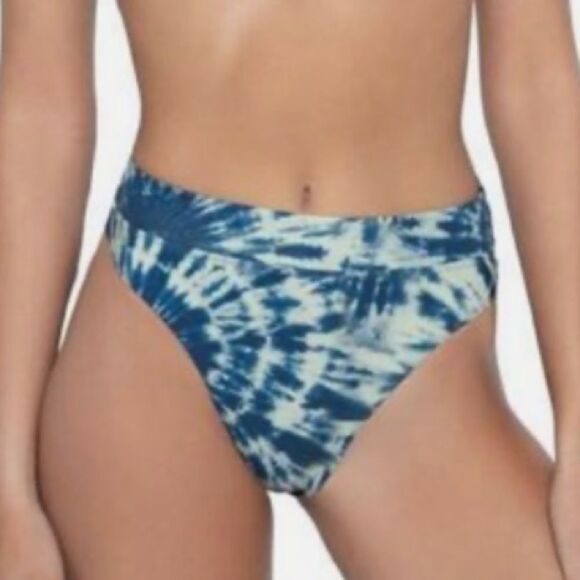 Nwt Anthropologie PilyQ deep soul tie dye high waist bikini bottom - Picture 1 of 4